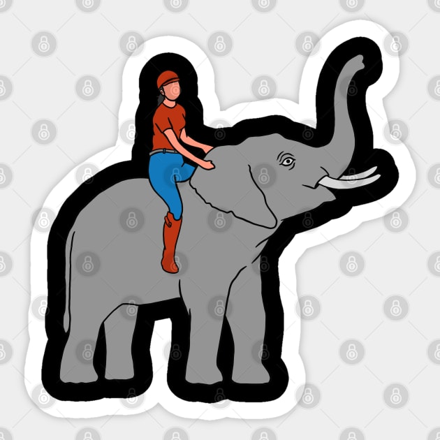 Elephant Rider Sticker by isstgeschichte